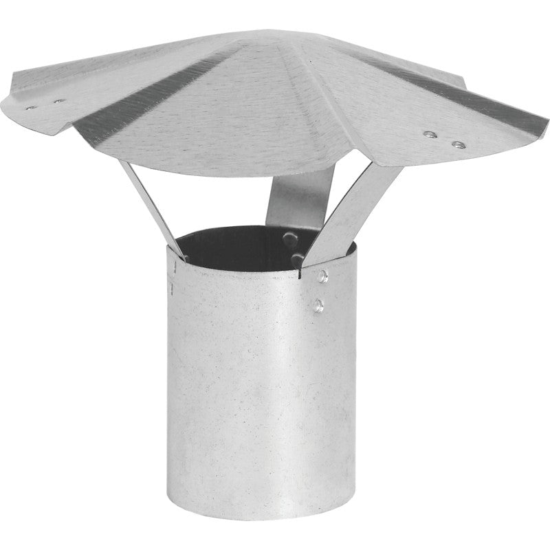 Imperial GV0587 Rain Cap, 4 in Dia, Galvanized Steel