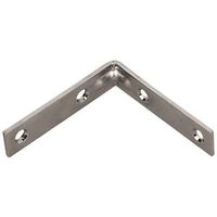 Corner Braces 5 by 1 by 0.16 Inch Zinc Plated Steel 2 Pack