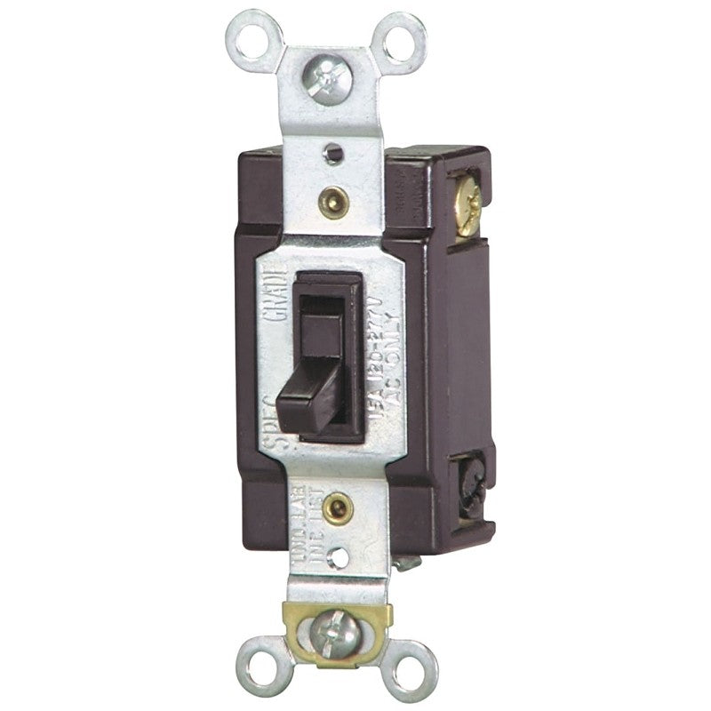 Eaton Wiring Devices WD1242-7B-BOX Toggle Switch, 15 A, 120 V, Push-In Terminal, Polycarbonate Housing Material