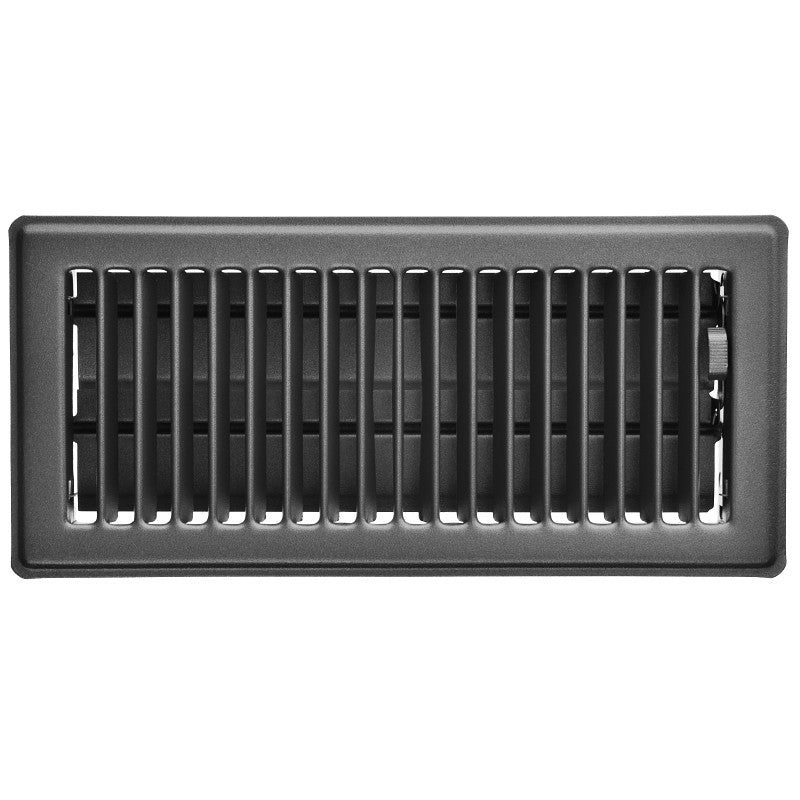 Imperial RG0241 Floor Register, 10 in W Duct Opening, 4 in H Duct Opening, Steel, Slate Gray, Powder-Coated
