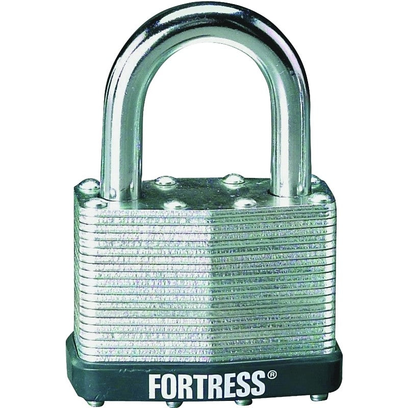 Master Lock 1803T Padlock, Keyed Alike Key, 1/4 in Dia Shackle, 7/8 in H Shackle, Steel Shackle, Steel Body, Laminated