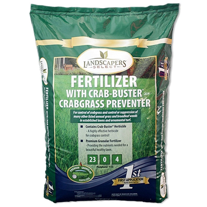 Landscapers Select 902727 Crabgrass Killer Fertilizer Bag, Granular, 23-0-4 N-P-K Ratio