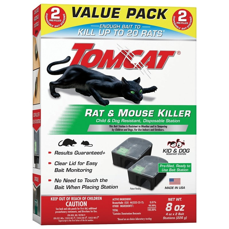 Tomcat 4388404 Mouse Killer Disposable Station, 4 oz Bait