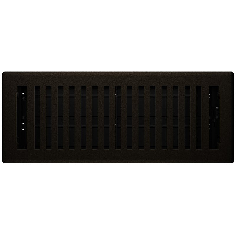 Imperial RG3435 Floor Register, 12 in W Duct Opening, 4 in H Duct Opening, Polystyrene, Bronze Age