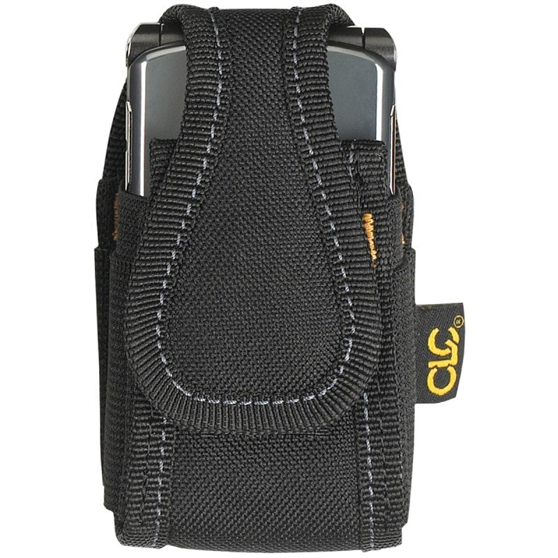 CLC 5124 Cell Phone Holder, 4 in L, For: 2-1/4 in Belt, 1-Pocket, Polyester, Black