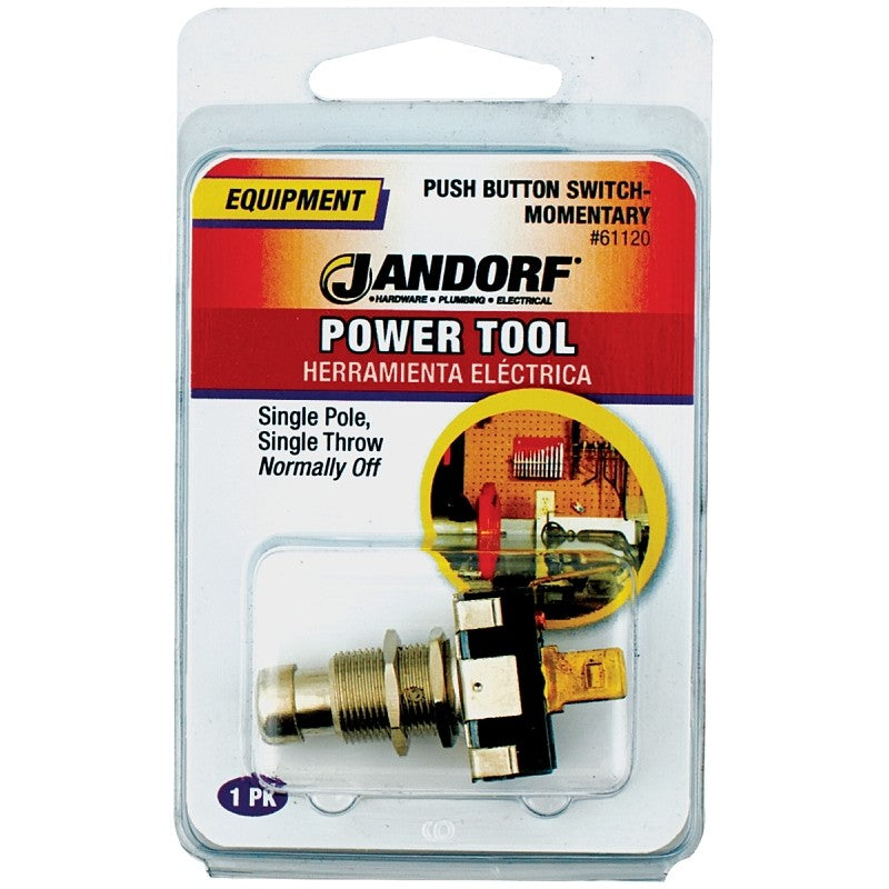 Jandorf 61120 Switch, 10/15 A, 125/250 V, SPST, Tab Terminal