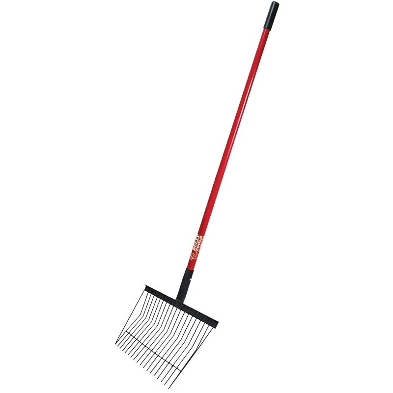 BULLY Tools 92342 Stall Fork, Steel Tine, Fiberglass Handle, Long Handle, 59 in L Handle