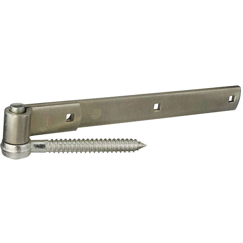 National Hardware N129-809 Hook/Strap Hinge, 1/4 in Thick Leaf, Steel, Zinc, Screw Mounting, 200 lb