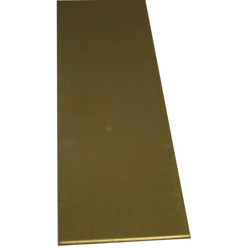 K & S 8247 Decorative Flat Strip, 3/4 in W, 12 in L, 0.064 in Thick, Brass