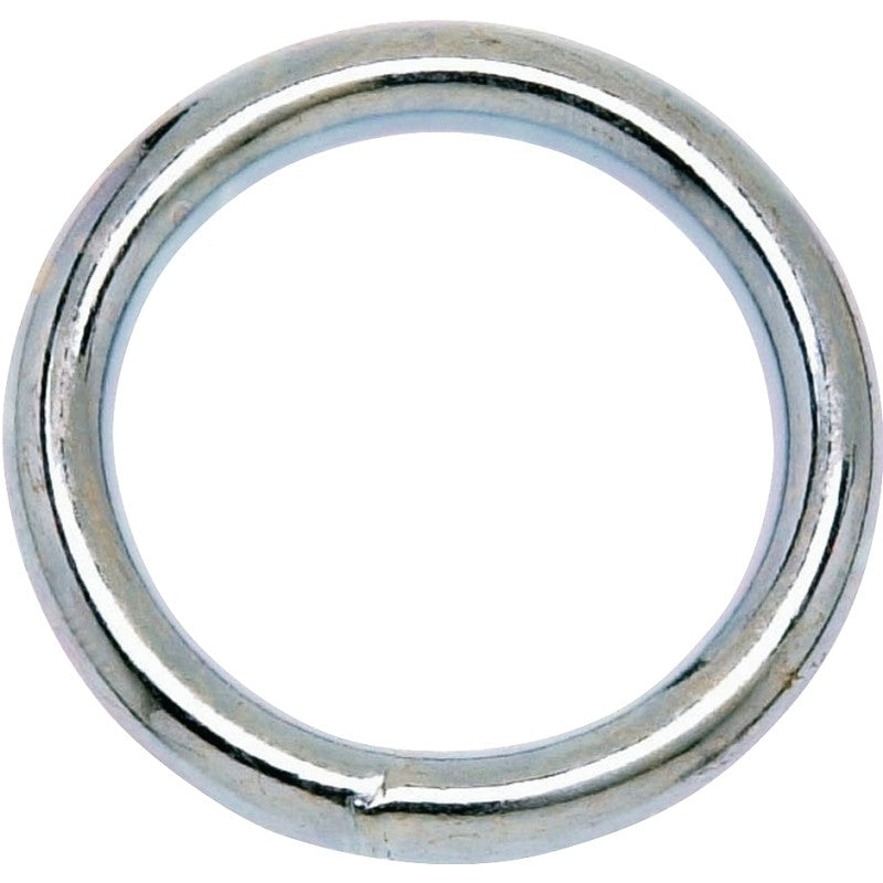 Campbell T7661152 Welded Ring, 200 lb Working Load, 2 in ID Dia Ring, #3 Chain, Steel, Nickel-Plated