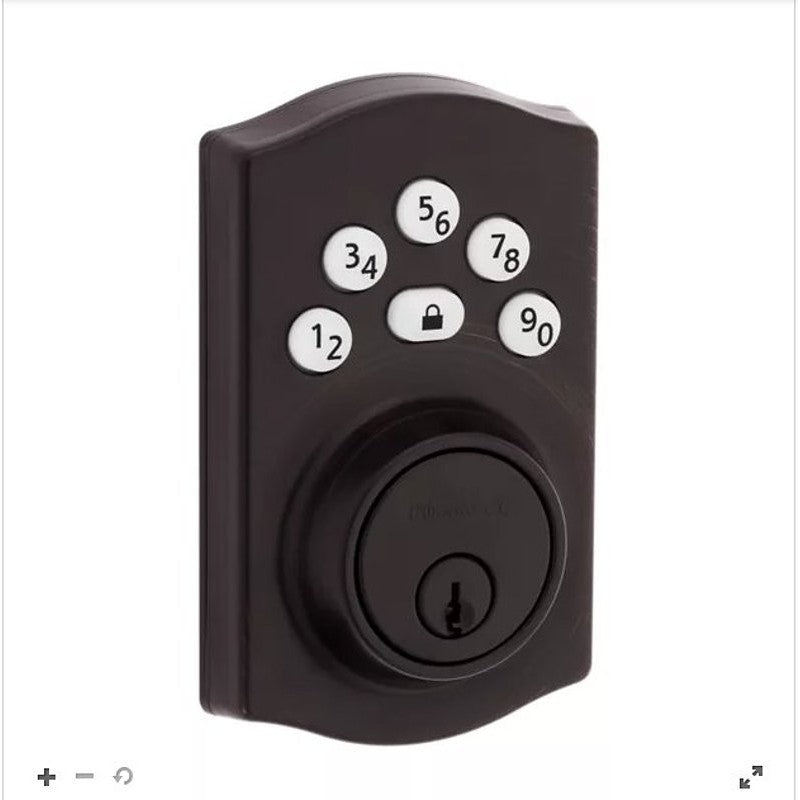 Kwikset Powerbolt 240 992400-003 Keypad Electronic Lock, 3 Grade, Zinc, Venetian Bronze, KW1 Keyway