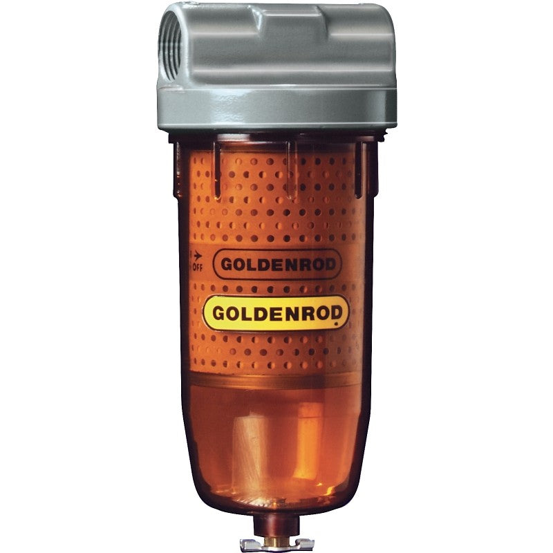 DL Goldenrod 495 Series Fuel Filter, 150 psi Pressure, 1 in Connection, NPT, 25 gpm