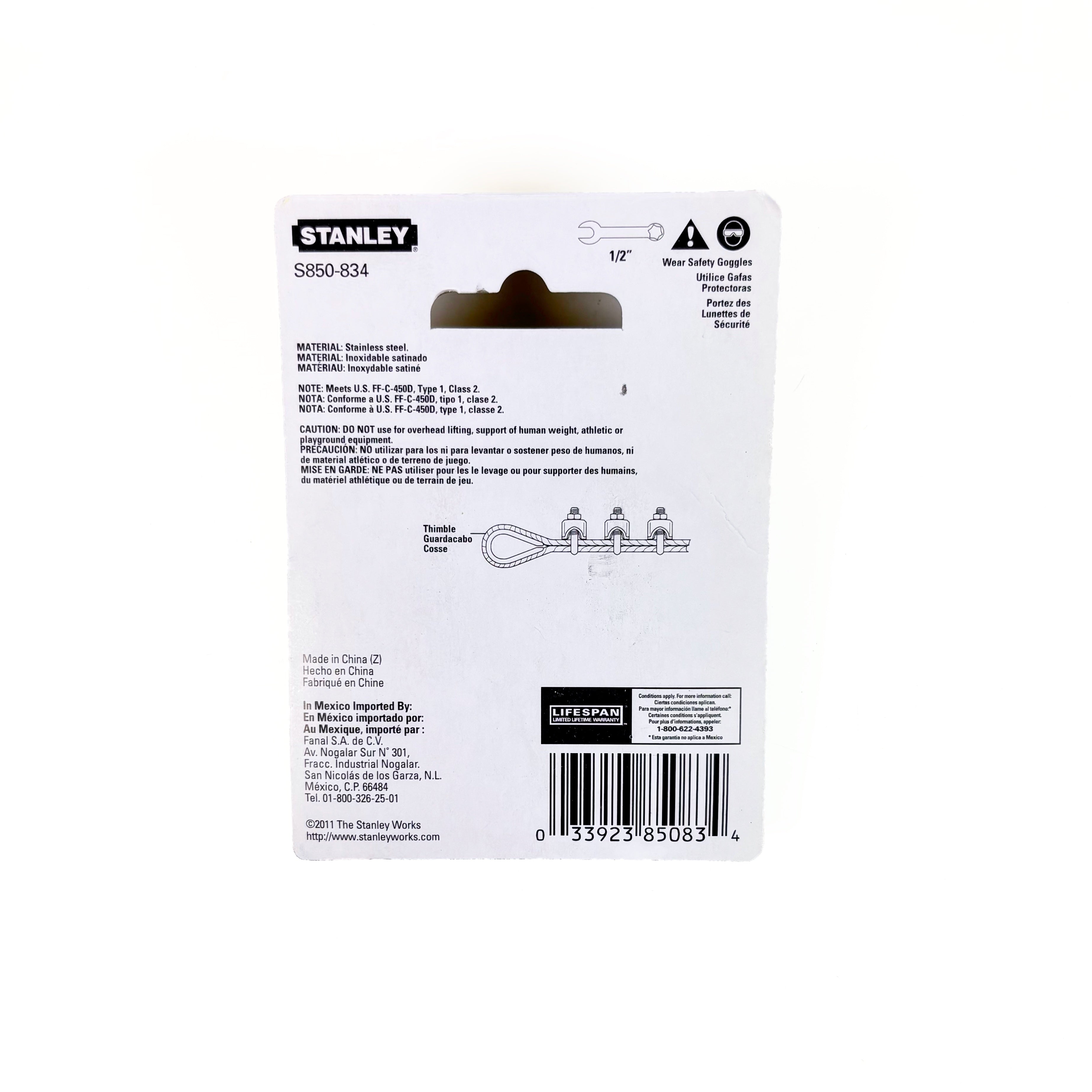 Wire Cable Clamps 1/4 Inch Stainless Steel 2 Pack