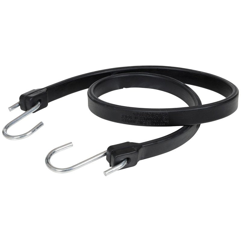 Keeper A06235Z Tarp Strap, 35 in L, EPDM, Black, S-Hook End
