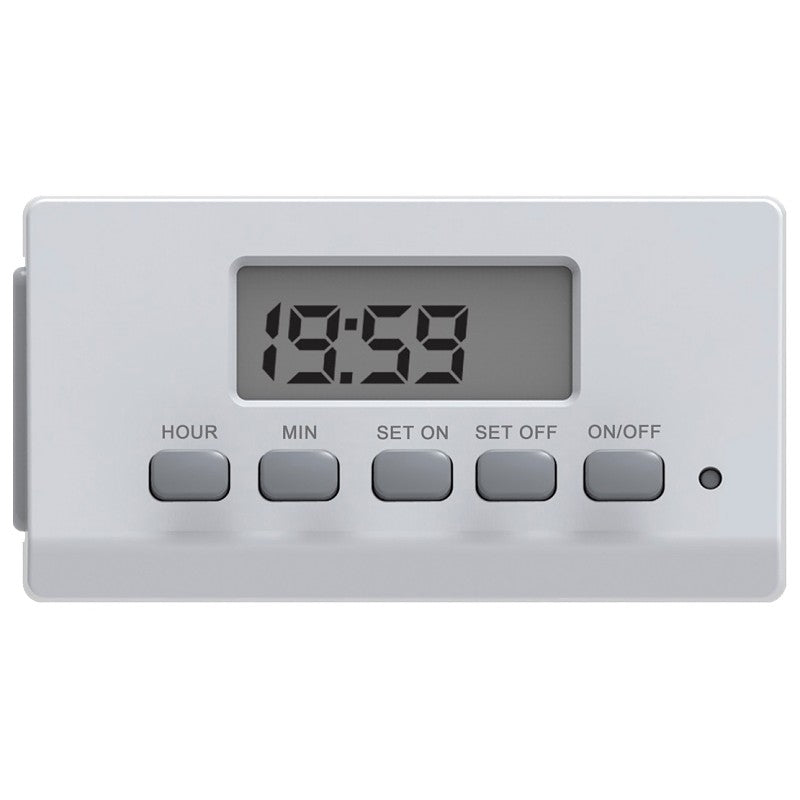 Powerzone TNIDEZ1 Digital Timer, 8 A, 125 VAC, 1000 W, 1-Outlet, 24 hr Cycle, White