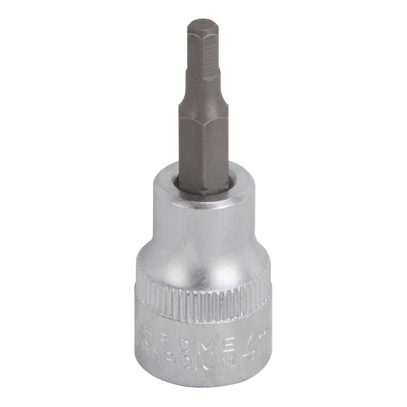 Vulcan 3506005120 Hex Bit Socket, 4 mm Tip, 3/8 in Drive, Chrome, 1-7/8 in OAL