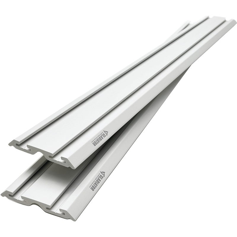 Gladiator GAWC042PZY Wall Channel, 75 lb, PVC, Gray, 48 in L, 6 in W