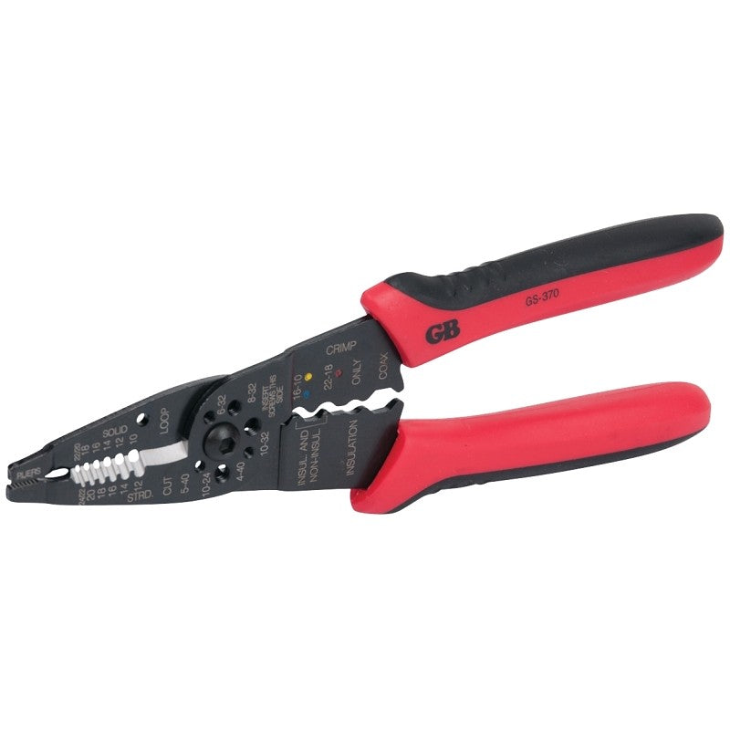 Gardner Bender GS-370 Wire Stripper, 10 to 22 AWG Wire, 10 to 22 AWG Stripping, 8-1/2 in OAL, High-Leverage Handle