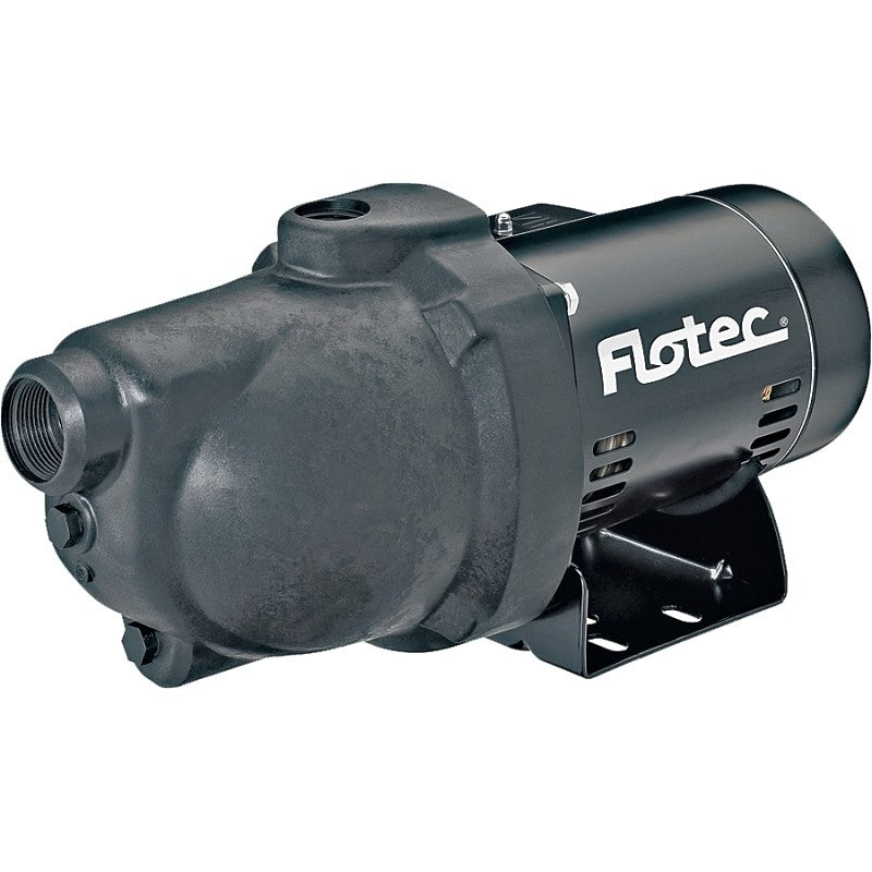 Flotec FP4012-10 Jet Pump, 9.4 A, 115/230 V, 0.5 hp, 1-1/4 in Suction, 1 in Discharge Connection, 25 ft Max Head, 8 gpm