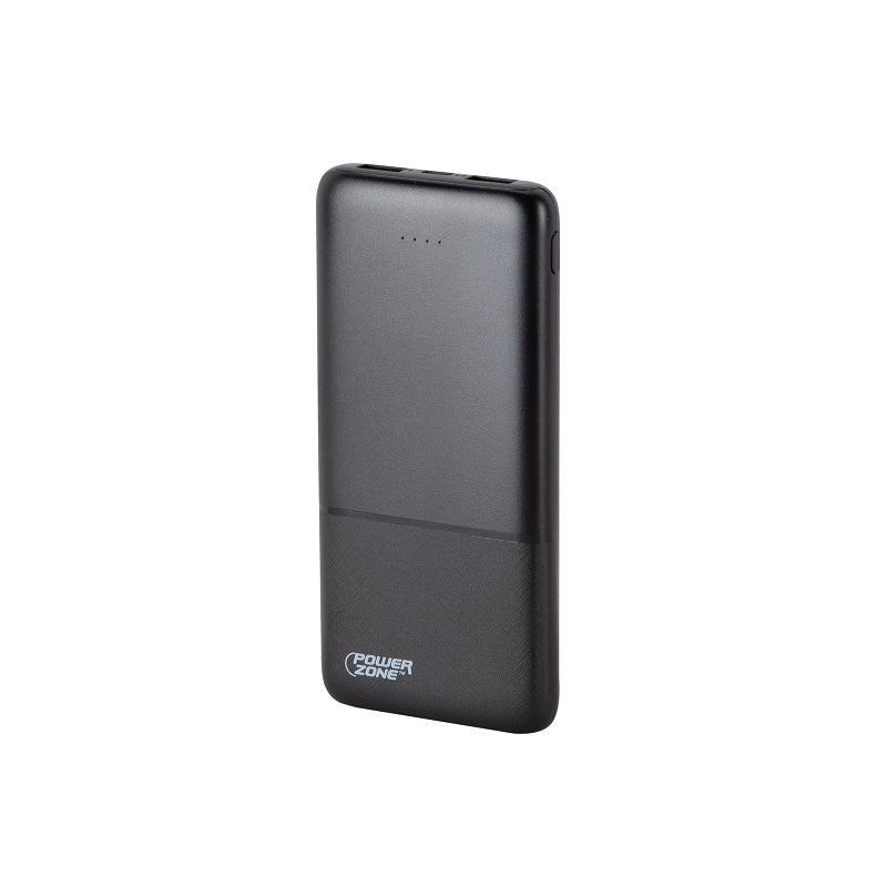 PowerZone S80 Power Bank, 10000 mAh Capacity, Black