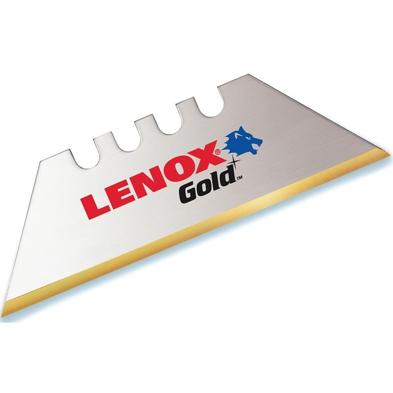 Lenox Gold Series 20350GOLD5C Utility Knife Blade, 1 in L, Bi-Metal/HSS, 2-Point