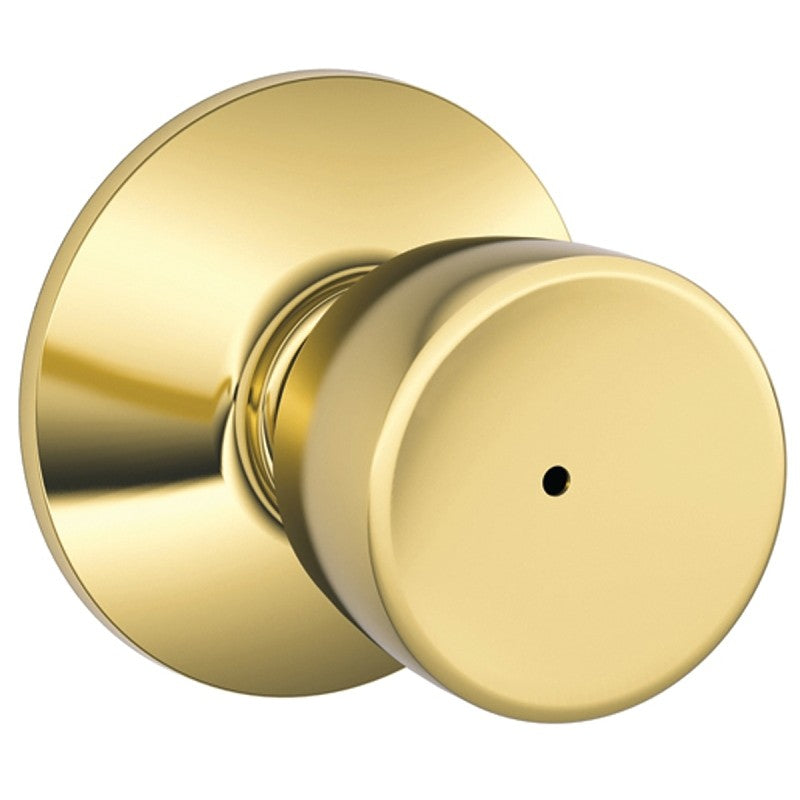 Schlage F40VBEL605 Privacy Lockset, 2.38 in L x 2.75 in W x 2.75 in H Dimensions, Tulip Design, Knob Handle, Metal, Yes