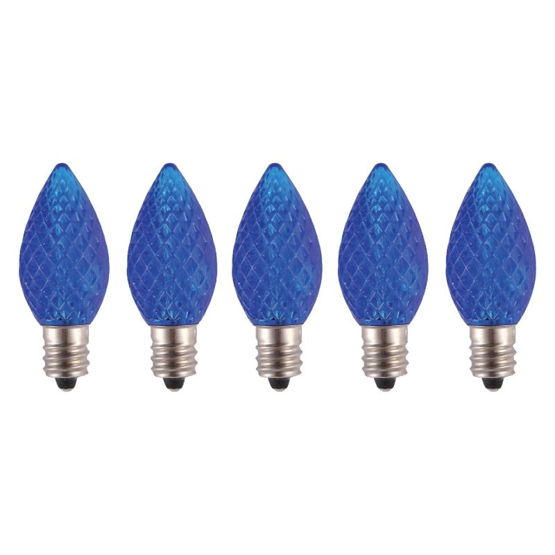 Hometown Holidays 24774 Bulb, Candelabra Lamp Base, LED Lamp, Crystal Blue Light