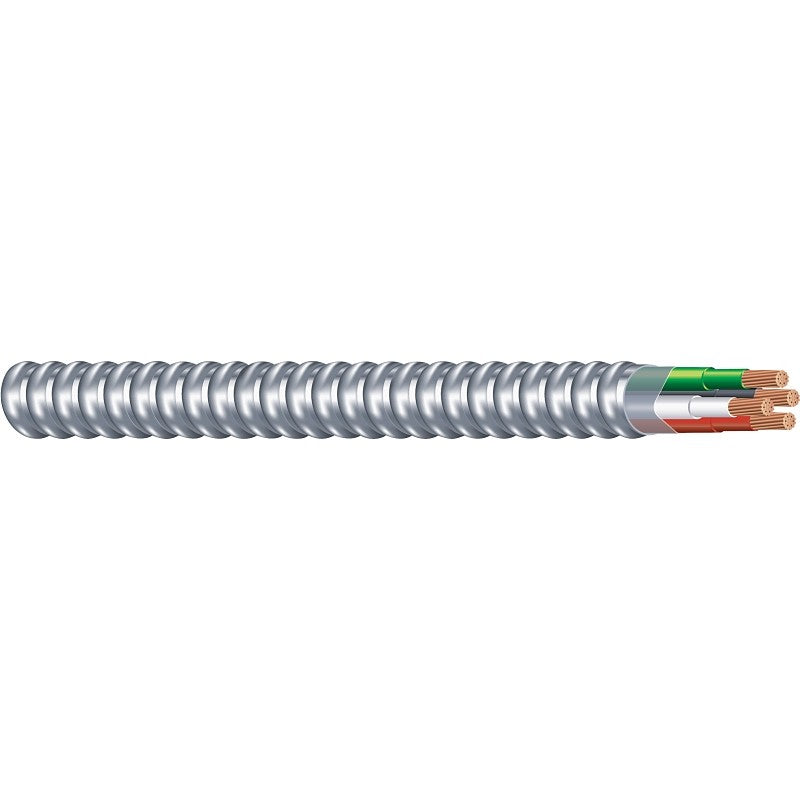 Southwire Armorlite 68583421 Armored Cable, 12 AWG Cable, 3 -Conductor, Copper Conductor, THHN/THWN Insulation