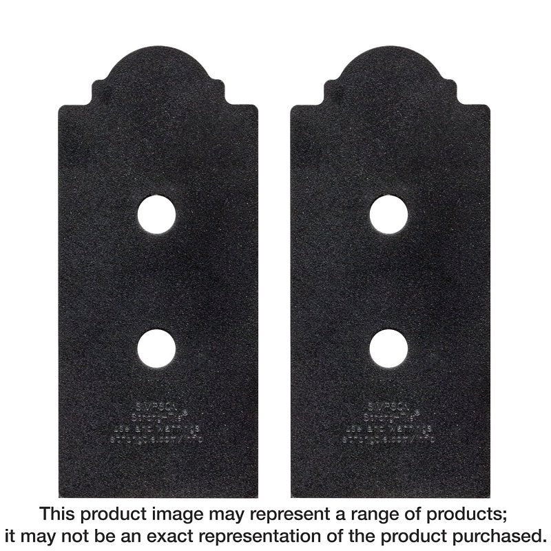 Simpson Strong-Tie APBDSP APB44DSP Decorative Post Base Side Plate, 3 in W, 12 ga Gauge, Steel, Powder-Coated