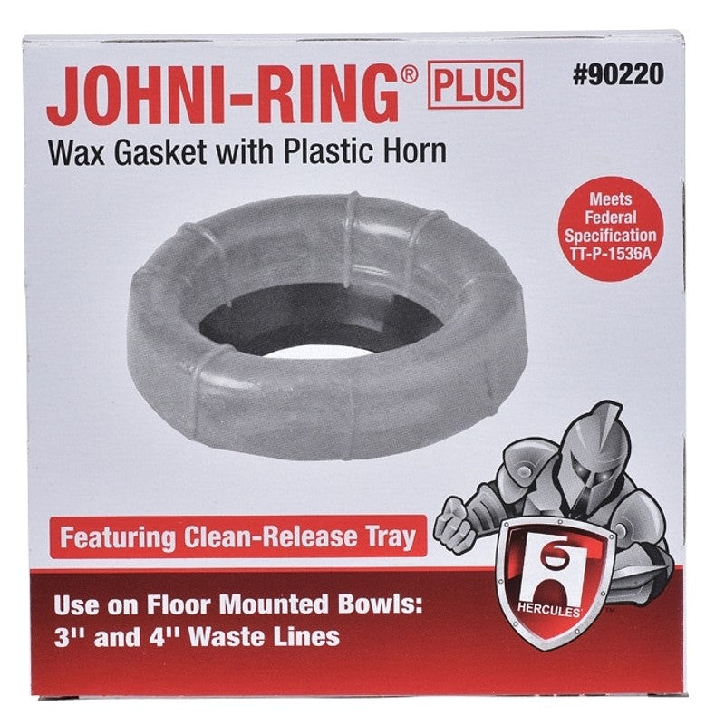 Hercules 90220 Wax Ring, Polyethylene, Brown, For: 3 in Waste Line Closet Toilet Bowls