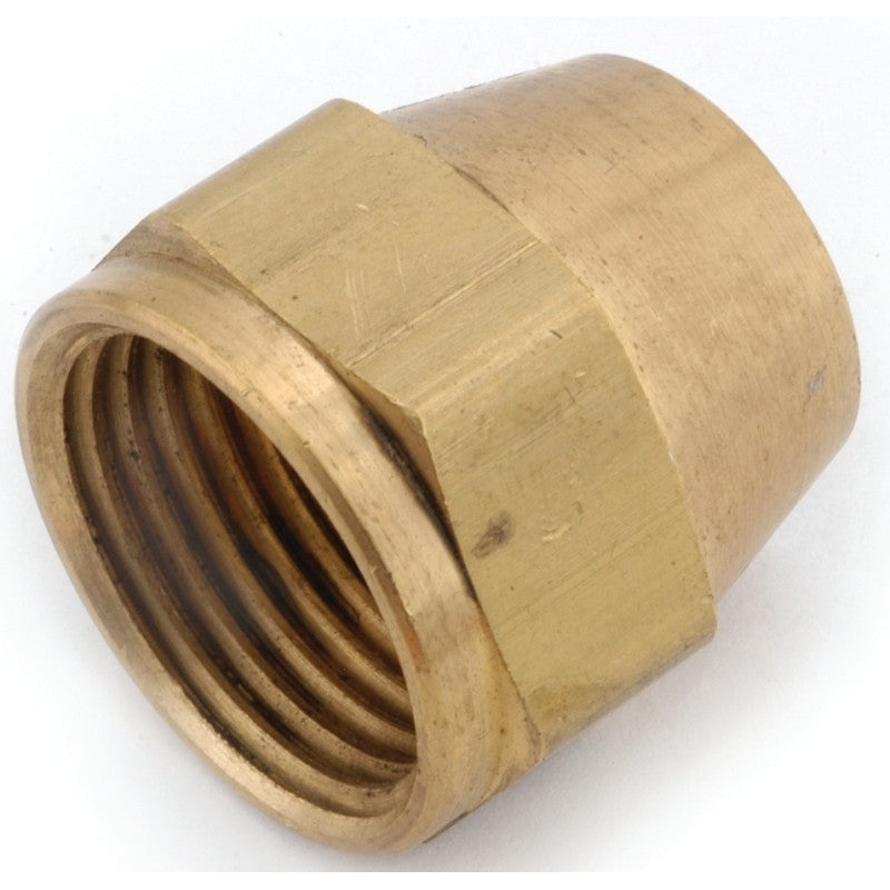 Anderson Metals 754014-10 Short Nut, 5/8 in, Flare, Brass