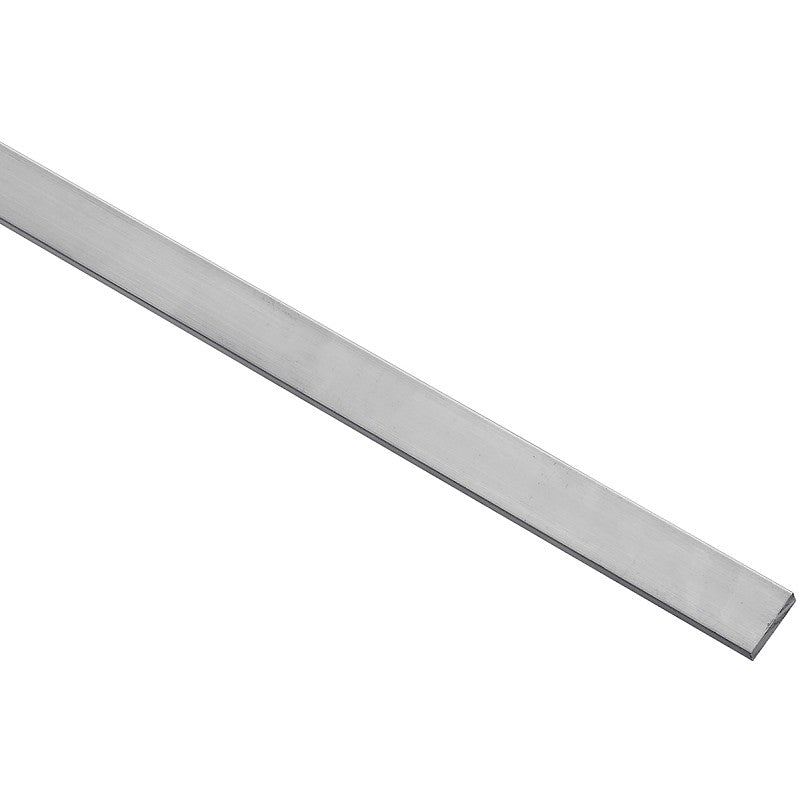 National Hardware 4202BC Series N247-247 Flat Bar, 1 in W, 72 in L, 1/4 in Thick, Aluminum, Mill