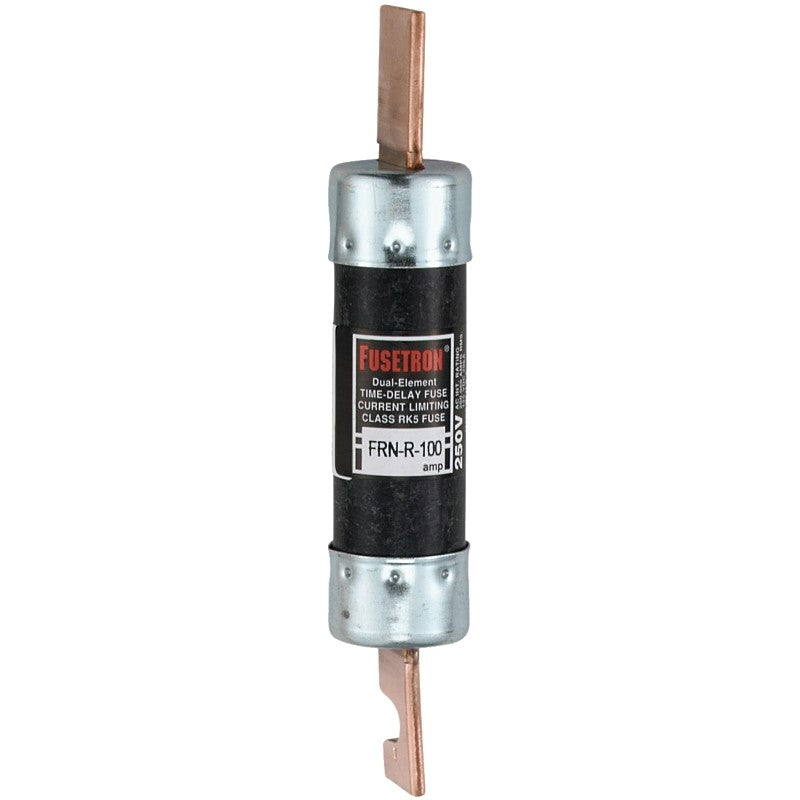 Bussmann FRN-R-100 Fuse, 100 A, 250 VAC, 125 VDC, 20, 200 kA Interrupt, Fiberglass Body, L