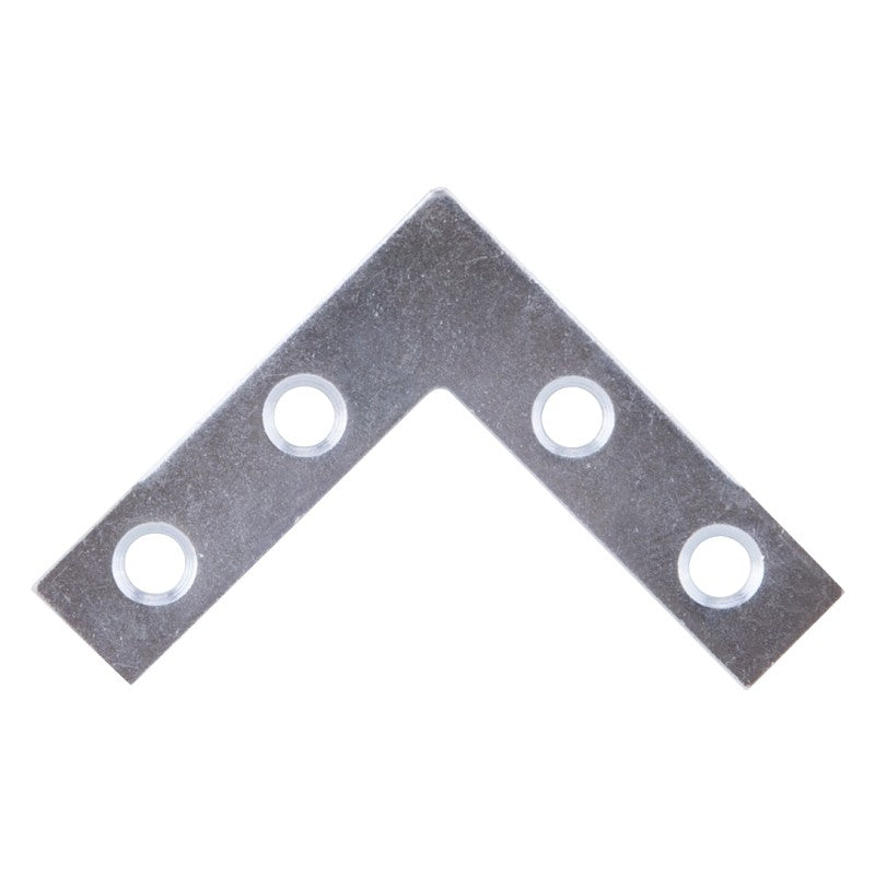 ProSource FC-Z015-01 Corner Brace, 1-1/2 in L, 1-1/2 in W, 1.5 mm Thick, Steel, Silver, Zinc