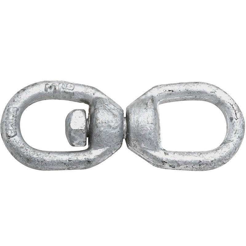 National Hardware 3252BC Series N247-775 Chain Swivel, 3/16 in Trade, 700 lb Working Load, Steel, Galvanized