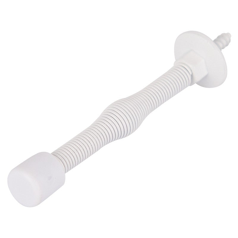 ProSource H61-Z018-PS Light-Duty Door Stop, 3/4" in Dia Base, 3 in Projection, Plastic & Steel, White