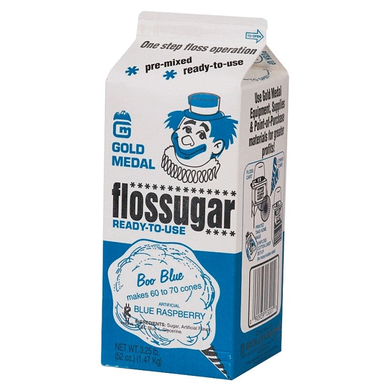 Gold Medal 3201 Cotton Candy, Boo Blue Flavor, 3.25 lb Carton (Pack of 6)