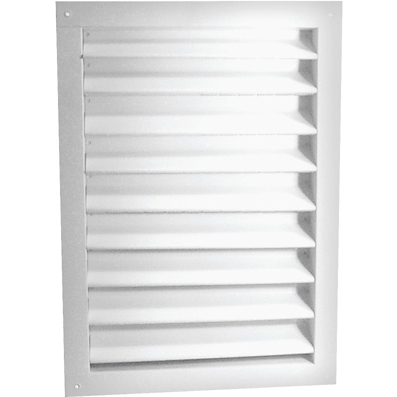 Master Flow DA1218W Dual Louver, 20-1/2 in L, 14-1/2 in W, Aluminum, White