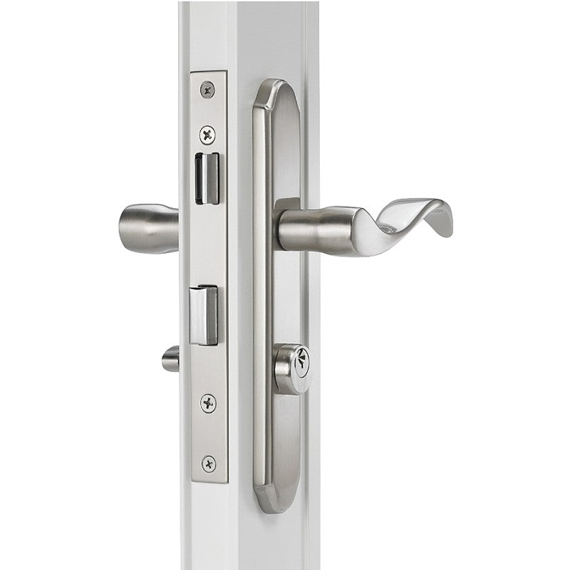 Wright Products VMT115SN Door Lever Lockset, Brass, Satin Nickel, 1-1/8 to 2 in Thick Door, 3/4 in Backset