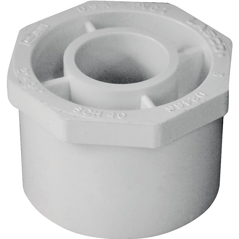 IPEX 435658 Reducing Bushing, 2 x 3/4 in, Spigot x Socket, White, SCH 40 Schedule, 150 psi Pressure