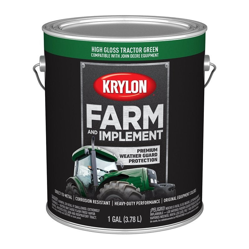 Krylon K01966008 Farm and Implement Paint, 1 gal, Green, Liquid (Pack of 4)