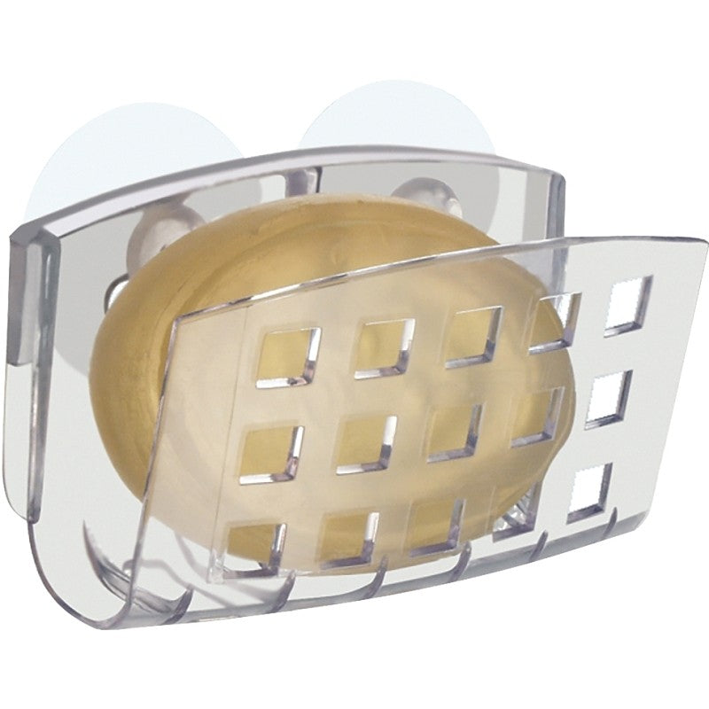 iDESIGN 24200 Suction Soap Cradle, Plastic, Clear