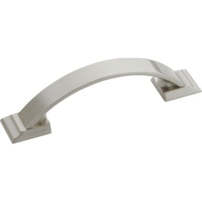 Amerock BP29349G10 Drawer Pull, 4-3/8 in L Handle, 1-1/8 in Projection, Zinc, Satin Nickel