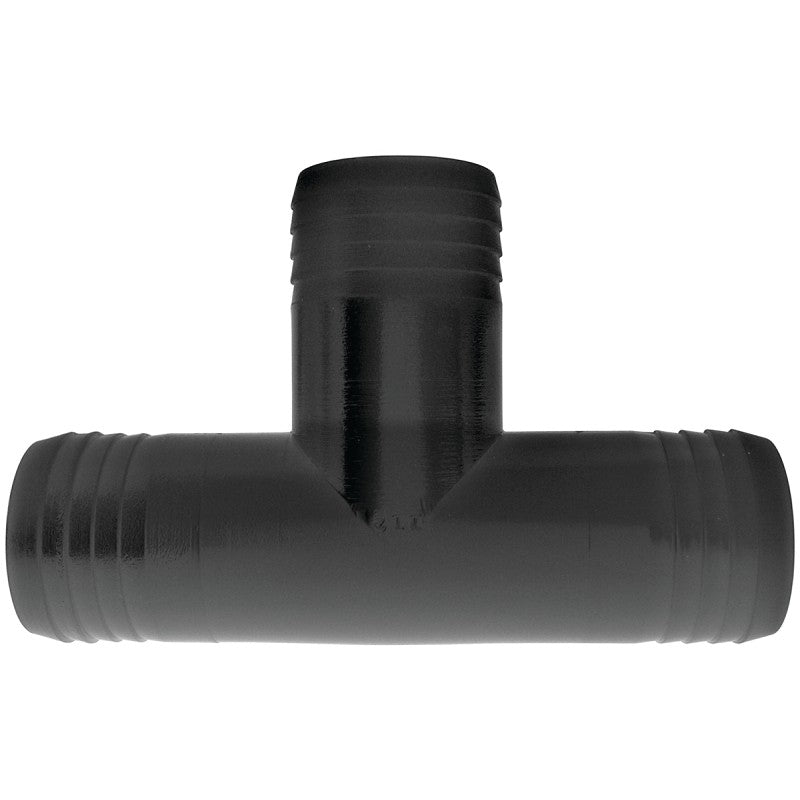 Green Leaf T114P Hose Adapter Tee, 1-1/4 in, Hose Barb, Polypropylene, Black