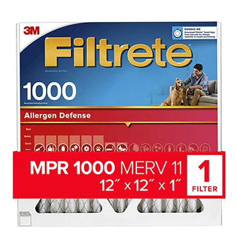 Filtrete 9810-4 Air Filter, 12 in L, 12 in W, 11 MERV, 1000 MPR, Polypropylene Frame (Pack of 4)