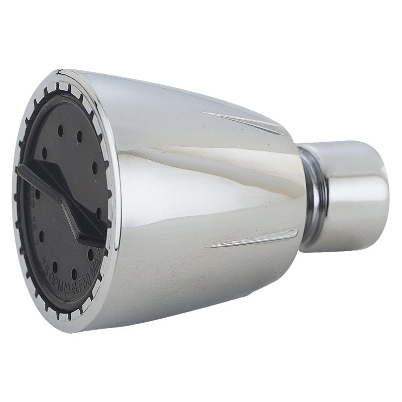 Boston Harbor B11204CP Shower Head, 1.75 gpm, 1/2-14 NPT Connection, Threaded, 1-Spray Function, Plastic, Chrome