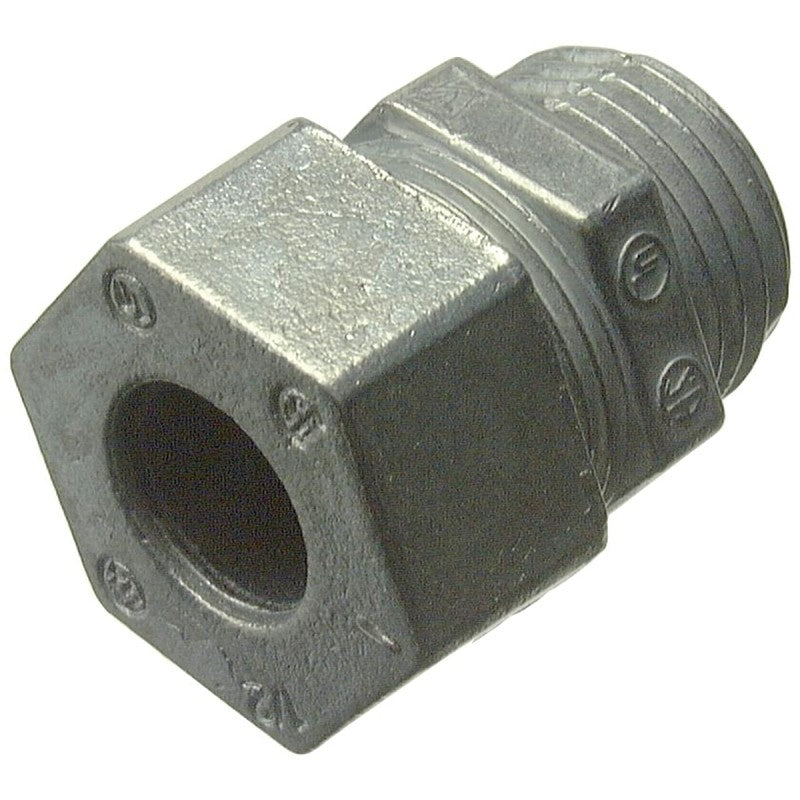 Halex 21691 Cord Connector, 1/2 in, Zinc, 2/BAG (Pack of 8)