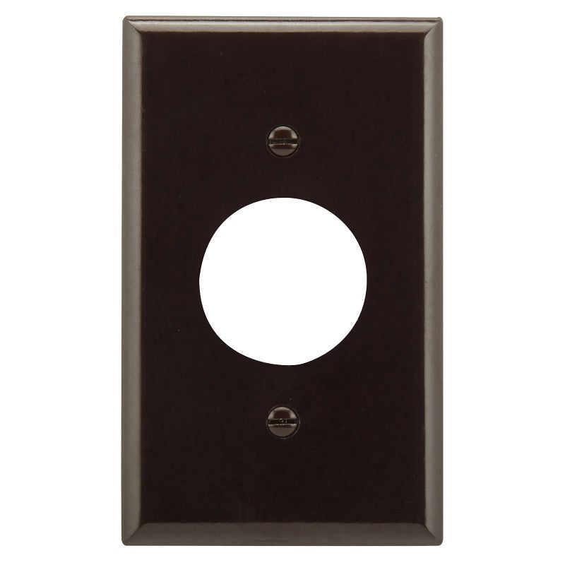 Eaton Wiring Devices 2131B-BOX Single Receptacle Wallplate, 4-1/2 in L, 2-3/4 in W, 1 -Gang, Thermoset, Brown