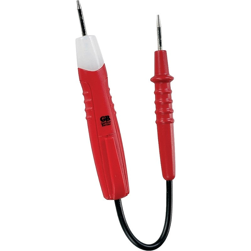 Gardner Bender GET-3100 Circuit Tester, 80 to 250 VAC/VDC, Neondicator Display, Functions: Voltage, Red