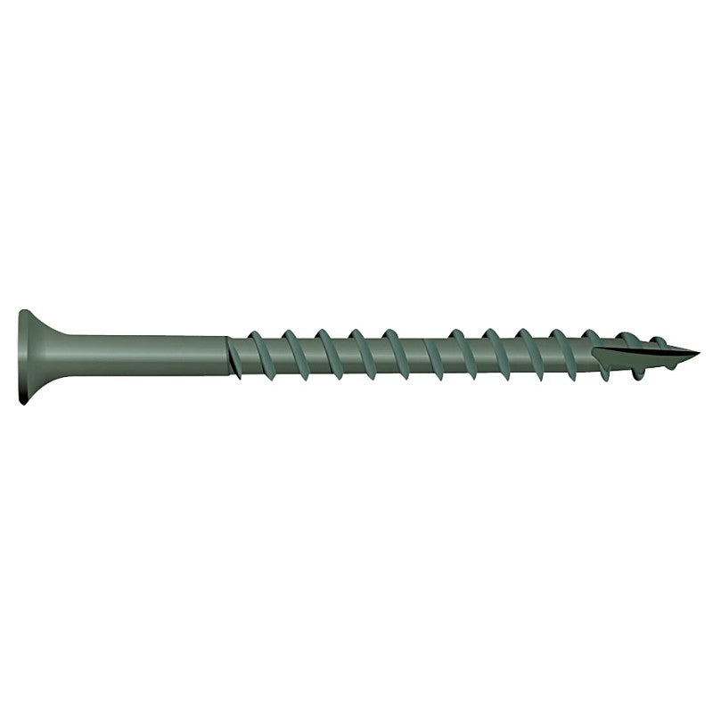 Camo 0341150 Deck Screw, #9 Thread, 2-1/2 in L, Bugle Head, Star Drive, T25 Drive, Carbon Steel, 100/PK